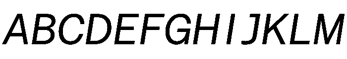 Haffer TRIAL SemiMonoRegularItalic Instance Font UPPERCASE