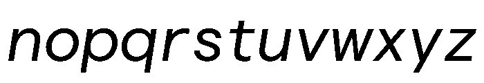 Haffer TRIAL SemiMonoRegularItalic Instance Font LOWERCASE