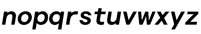 Haffer TRIAL SemiMonoSemiBoldItalic Instance Font LOWERCASE
