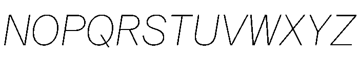 Haffer TRIAL SemiMonoThinItalic Instance Font UPPERCASE