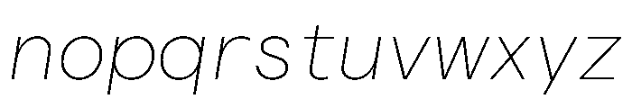 Haffer TRIAL SemiMonoThinItalic Instance Font LOWERCASE