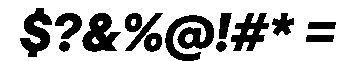 Haffer TRIAL XHHeavyItalic Instance Font OTHER CHARS