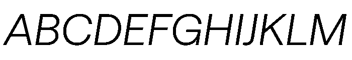 Haffer TRIAL XHLightItalic Instance Font UPPERCASE