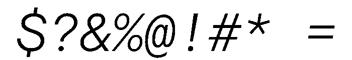 Haffer TRIAL XHMonoLightItalic Instance Font OTHER CHARS