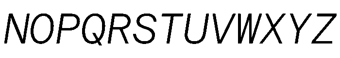 Haffer TRIAL XHMonoLightItalic Instance Font UPPERCASE