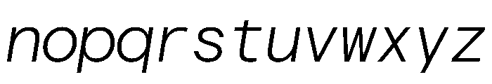 Haffer TRIAL XHMonoLightItalic Instance Font LOWERCASE