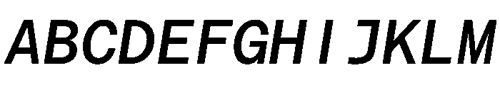 Haffer TRIAL XHMonoMediumItalic Instance Font UPPERCASE