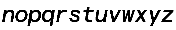 Haffer TRIAL XHMonoMediumItalic Instance Font LOWERCASE