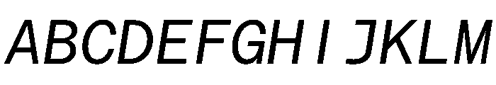 Haffer TRIAL XHMonoRegularItalic Instance Font UPPERCASE
