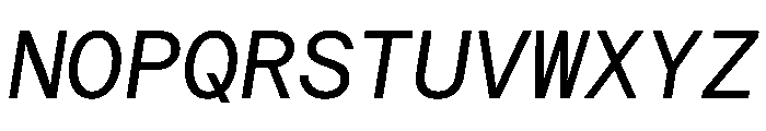Haffer TRIAL XHMonoRegularItalic Instance Font UPPERCASE