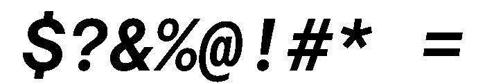 Haffer TRIAL XHMonoSemiBoldItalic Instance Font OTHER CHARS