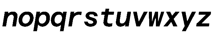 Haffer TRIAL XHMonoSemiBoldItalic Instance Font LOWERCASE