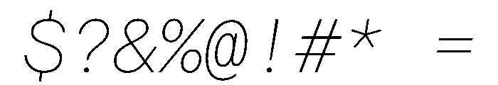 Haffer TRIAL XHMonoThinItalic Instance Font OTHER CHARS
