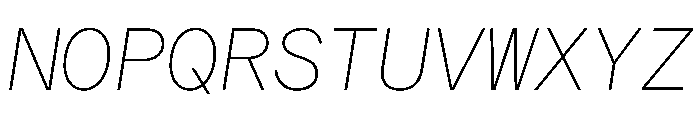 Haffer TRIAL XHMonoThinItalic Instance Font UPPERCASE