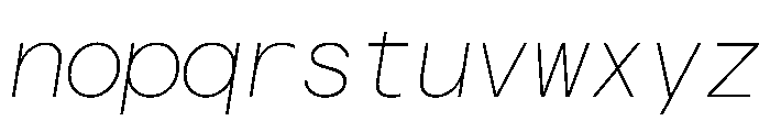Haffer TRIAL XHMonoThinItalic Instance Font LOWERCASE