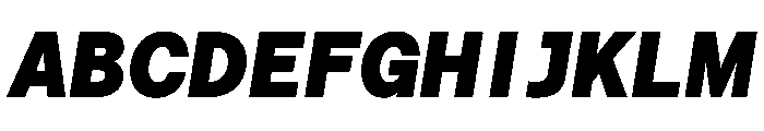 Haffer TRIAL XHSemiMonoBlackItalic Instance Font UPPERCASE