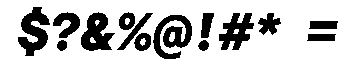 Haffer TRIAL XHSemiMonoHeavyItalic Instance Font OTHER CHARS