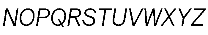 Haffer TRIAL XHSemiMonoLightItalic Instance Font UPPERCASE