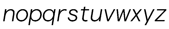 Haffer TRIAL XHSemiMonoLightItalic Instance Font LOWERCASE