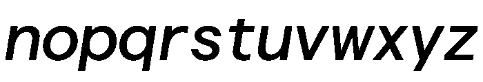 Haffer TRIAL XHSemiMonoMediumItalic Instance Font LOWERCASE
