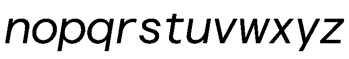 Haffer TRIAL XHSemiMonoRegularItalic Instance Font LOWERCASE