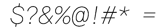 Haffer TRIAL XHSemiMonoThinItalic Instance Font OTHER CHARS