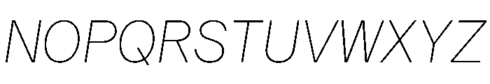 Haffer TRIAL XHSemiMonoThinItalic Instance Font UPPERCASE