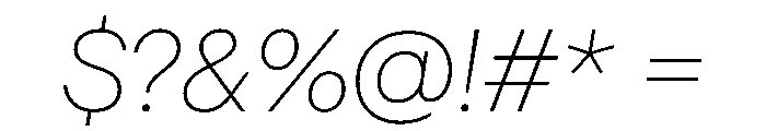 Haffer TRIAL XHThinItalic Instance Font OTHER CHARS