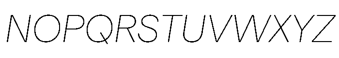 Haffer TRIAL XHThinItalic Instance Font UPPERCASE