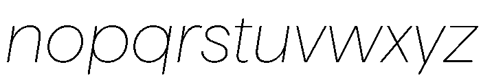 Haffer TRIAL XHThinItalic Instance Font LOWERCASE