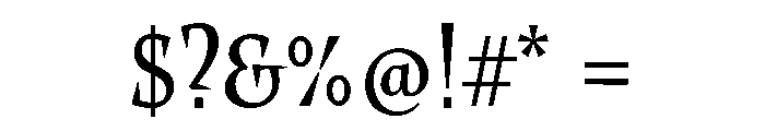 Halibut CondensedRegular Font OTHER CHARS