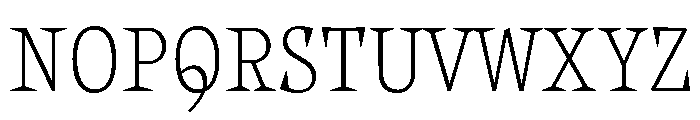 Halibut CondensedThin Font UPPERCASE