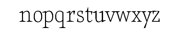 Halibut CondensedThin Font LOWERCASE