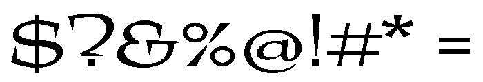 Halibut ExpandedRegular Font OTHER CHARS