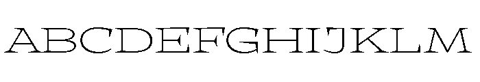 Halibut ExpandedThin Font UPPERCASE