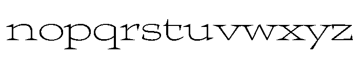 Halibut ExpandedThin Font LOWERCASE