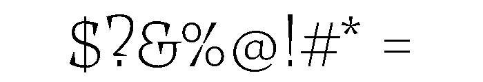 Halibut Thin Font OTHER CHARS