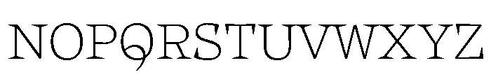 Halibut Thin Font UPPERCASE