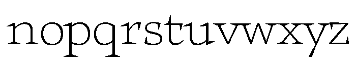 Halibut Thin Font LOWERCASE