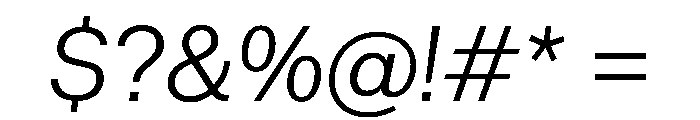 Haltung Web LightItalic Font OTHER CHARS