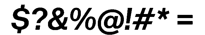 Haltung Web SemiBoldItalic Font OTHER CHARS
