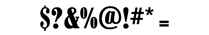 Hancock CondensedBold Font OTHER CHARS