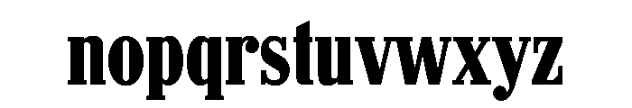 Hancock CondensedBold Font LOWERCASE