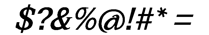 HappyKarrik MidSerifItalic Instance Font OTHER CHARS