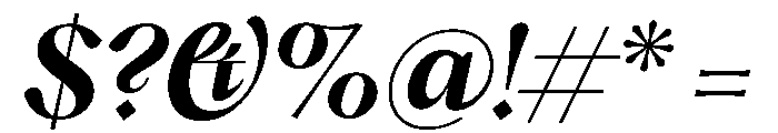 Hatton Semibold Italic Font OTHER CHARS