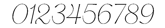 Hatton Thin Italic Font OTHER CHARS