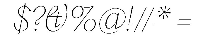 Hatton Thin Italic Font OTHER CHARS