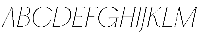 Hatton Thin Italic Font UPPERCASE