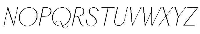 Hatton Thin Italic Font UPPERCASE