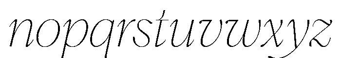 Hatton Thin Italic Font LOWERCASE